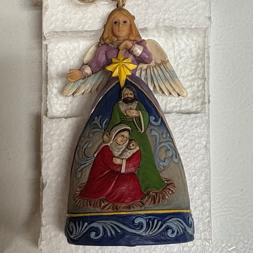 Jim Shore Heartwood Creek Angel Ornament with Nativity Scene - Picture 6 of 7